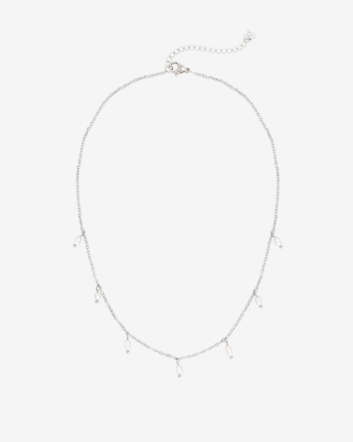 Perla Blanco Choker Silber