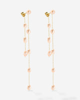 Blush Pearl Fall Earrings Gold