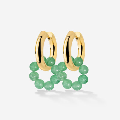Chunky Pastel Donut Hoop Set Small Gold