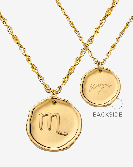 Zodiac Necklace – Scorpio / Skorpion Gold