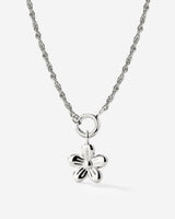 Blossom Rope Chain Necklace Set Silber