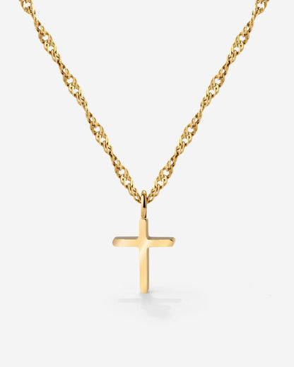Saints Cross Necklace Gold
