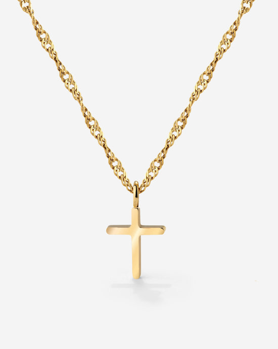 Saints Cross Necklace Gold