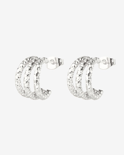 Triple Trouble Studs Silber