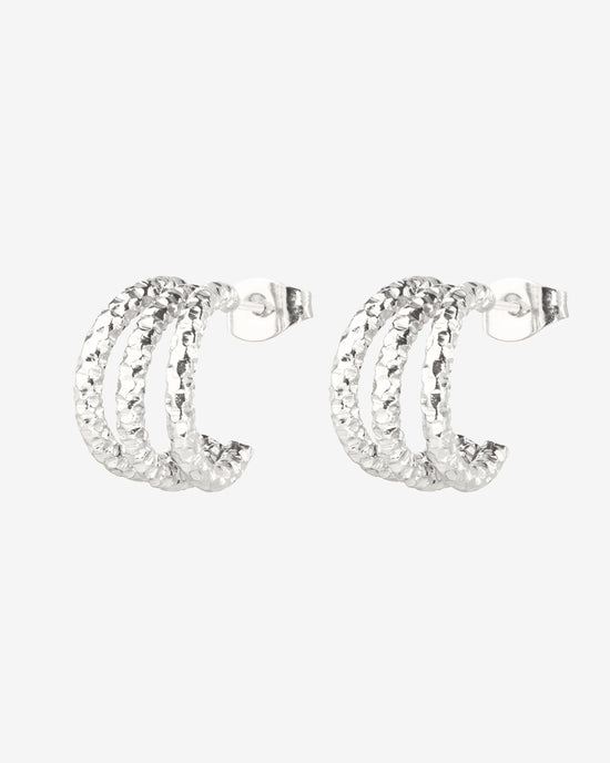 Triple Trouble Studs Silber