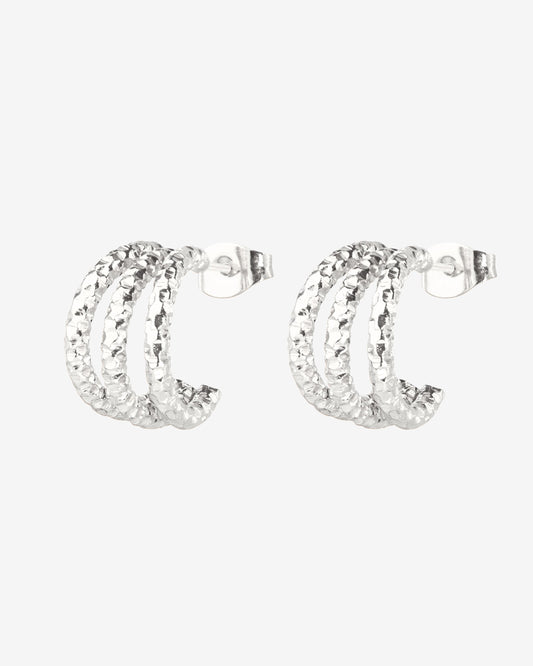Triple Trouble Studs Silber