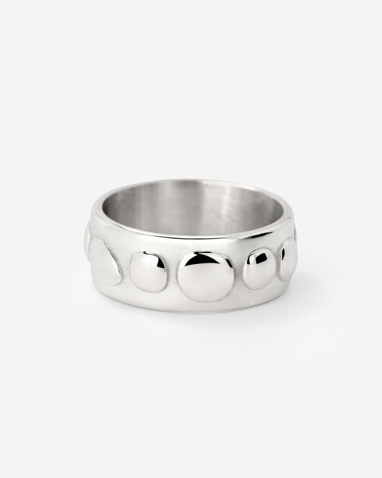 Boho Beads Ring Silber