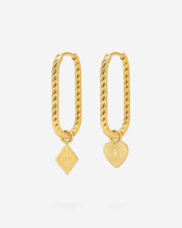 Oval Twisted Hoop Set Small