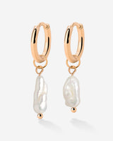 Lisas Power Pearl Hoop Set Roségold