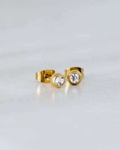 Bezel Bling Studs Roségold