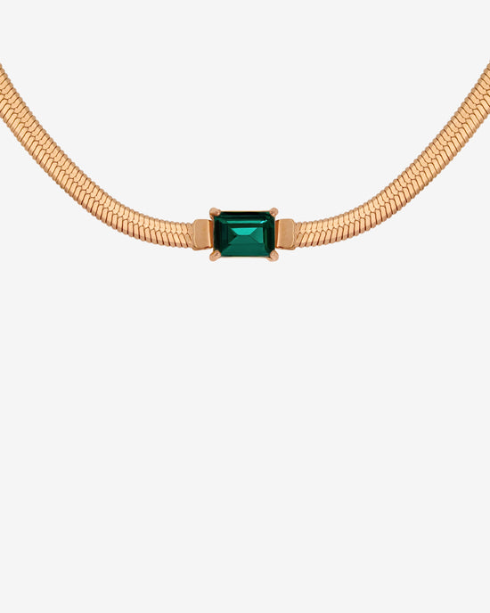 Radiant Emerald Necklace Roségold