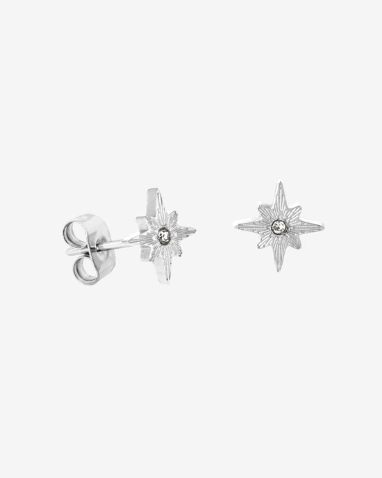 Shiny Anna Stud Earrings Silber