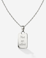 Not so silent Necklace Silber