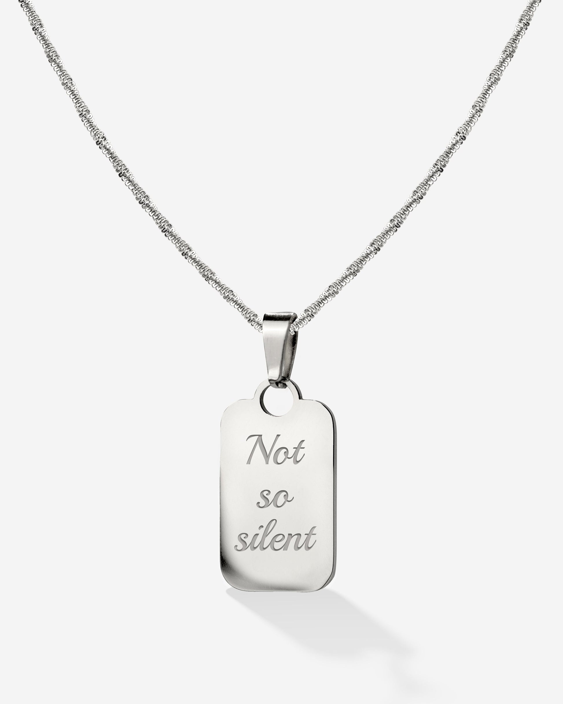 Not so silent Necklace Silber