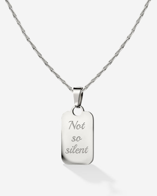 Not so silent Necklace Silber