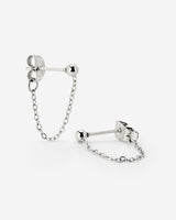 Chained Studs Silber