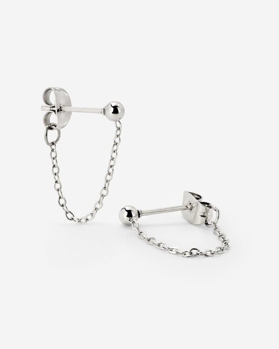 Chained Studs Silber