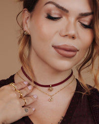 Pretzel Babe Choker Dark Red