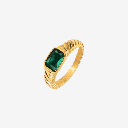 Brilliant Emerald Ring Gold