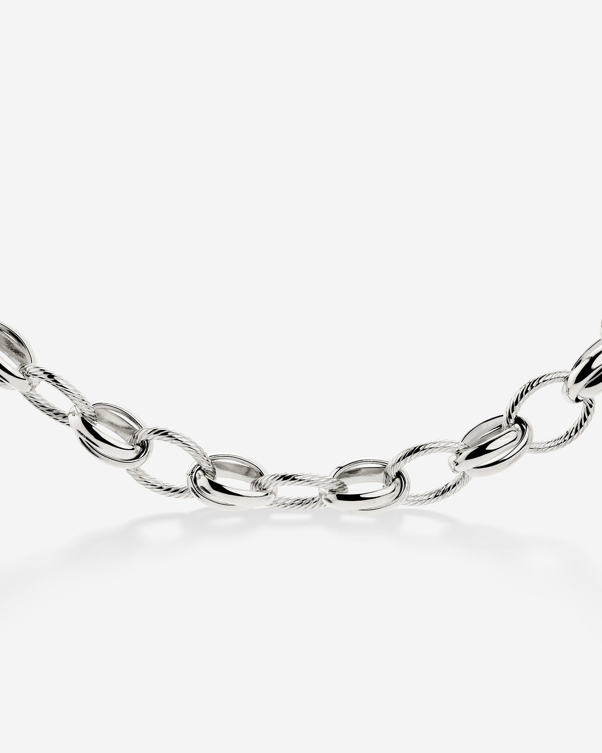 Chunky Twisted Links Necklace Silber