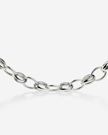 Chunky Twisted Links Necklace Silber