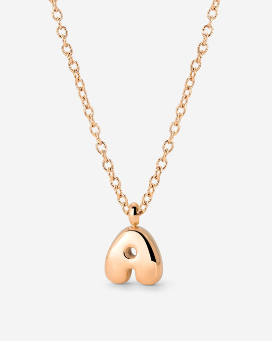 Bubble Letter Necklace Roségold
