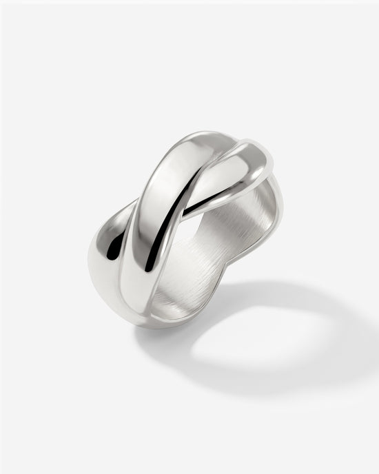 Female DNA Ring Silber