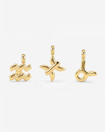 Bubble Zodiac Necklace Charms