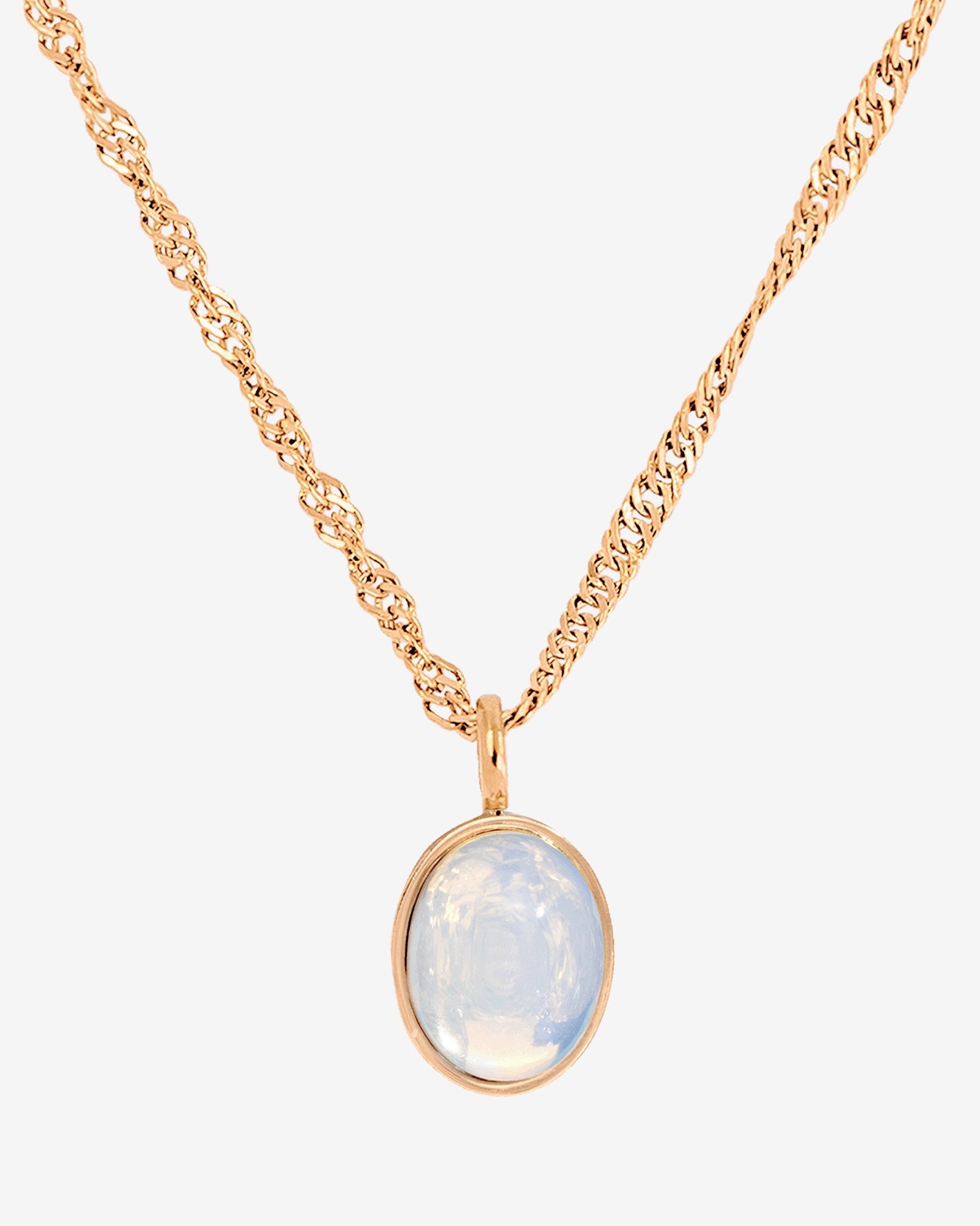 Oval Pendant Necklace Roségold