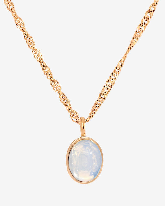 Oval Pendant Necklace Roségold