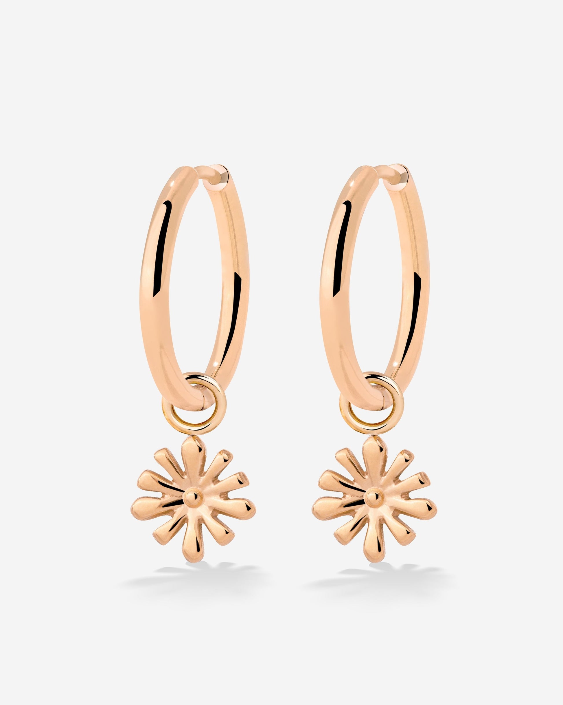 Flowery Hoop Set Medium Roségold
