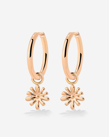 Flowery Hoop Set Medium Roségold