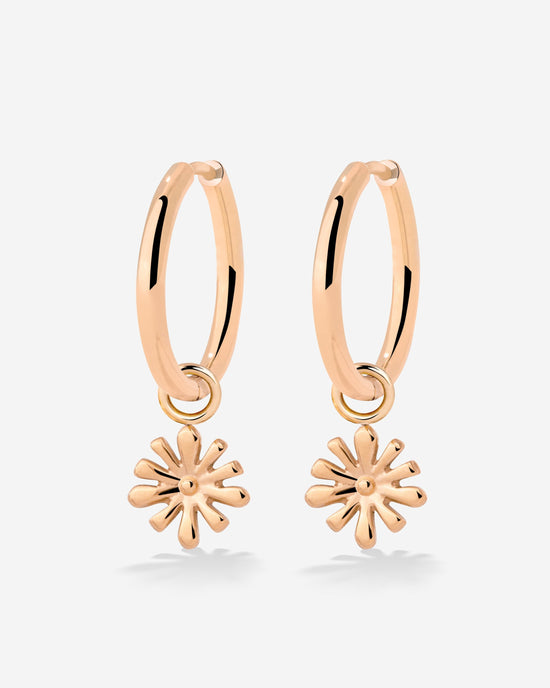 Flowery Hoop Set Medium Roségold