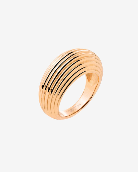 Chunky Stripes Ring Roségold