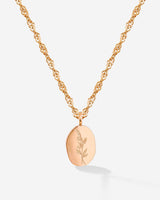 Bouquet Coin Necklace Roségold