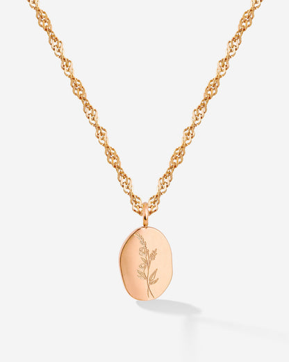 Bouquet Coin Necklace Roségold