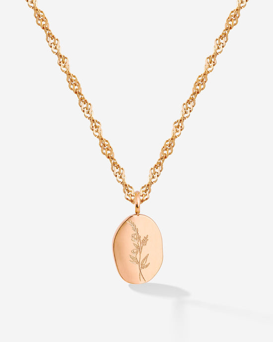 Bouquet Coin Necklace Roségold