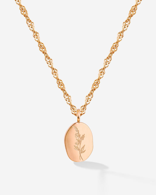 Bouquet Coin Necklace Roségold