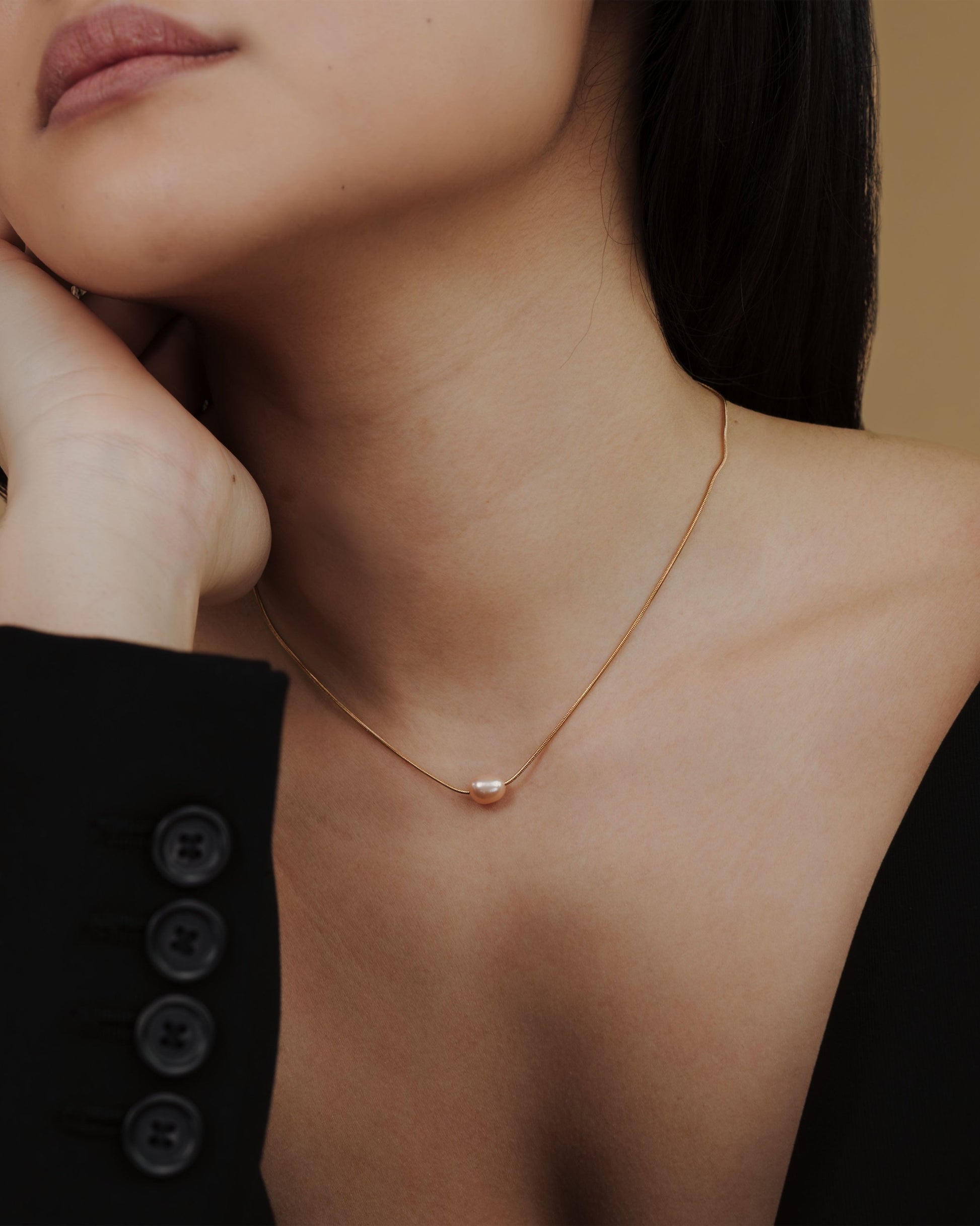 Blush Pearl Choker Roségold