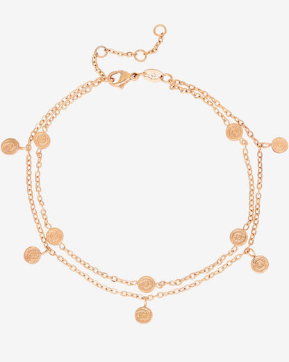 Swirl'n Double Anklet Roségold