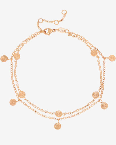 Swirl'n Double Anklet Roségold