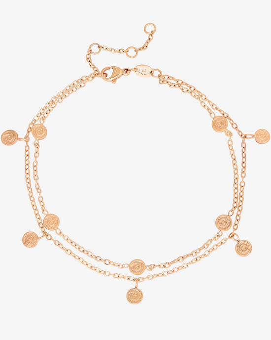 Swirl'n Double Anklet Roségold