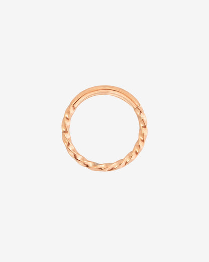 Twisted Click Piercing Ring Roségold