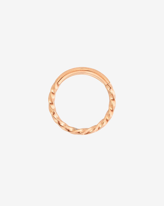 Twisted Click Piercing Ring Roségold