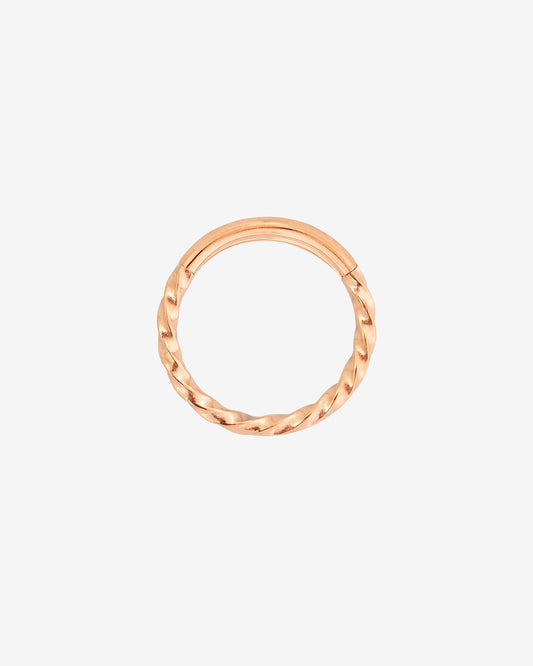 Twisted Click Piercing Ring Roségold
