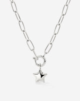 Nova Oval Links Necklace Set Silber