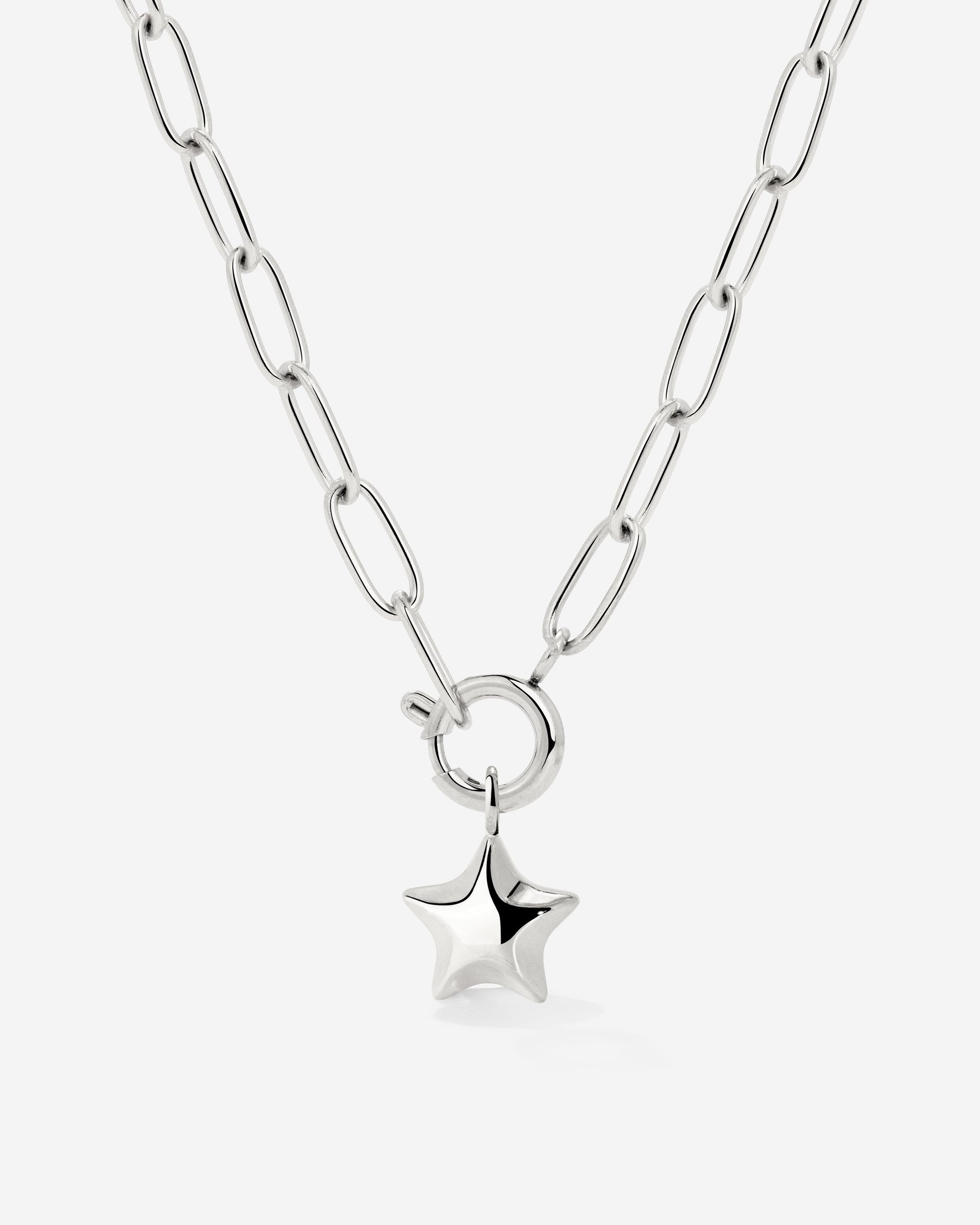 Nova Oval Links Necklace Set Silber