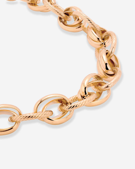 Chunky Twisted Links Necklace Roségold