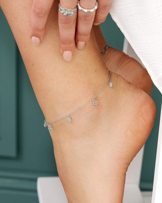 Blooming Anklet Silber