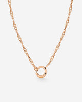 Singapore Chain Charm Necklace Roségold